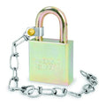 Padlock, Keyed Different, Standard Shackle, Rectangular Steel Body, Boron Shackle, 3/4 in W