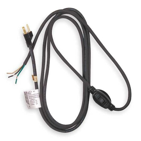 Power Cord, 5-15P, SJT, 12 ft., Blk, 10A, 14/3