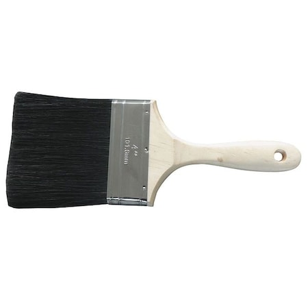 4" Flat Sash Soft, China Hair Bristle, Paint Brush, Sealed Wood Handle