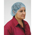 Bouffant Cap, Polypropylene, 18 in Dia., Blue, S, 100 PK