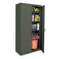 Shelving Storage Cabinet, 78 in H, 36 in W, 18 in D, Swing, Keyed, Gray, 4 Shelves, 0 Drawers