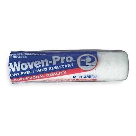 9" Paint Roller Cover, 3/8" Nap, Woven Fabric