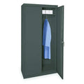 Wardrobe Storage Cabinet, 72 in H, 36 in W, 18 in D, Swing, Keyed, Gray, 1 Shelves, 0 Drawers