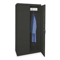 Wardrobe Storage Cabinet, 72 in H, 36 in W, 18 in D, Swing, Keyed, Black, 1 Shelves, 0 Drawers