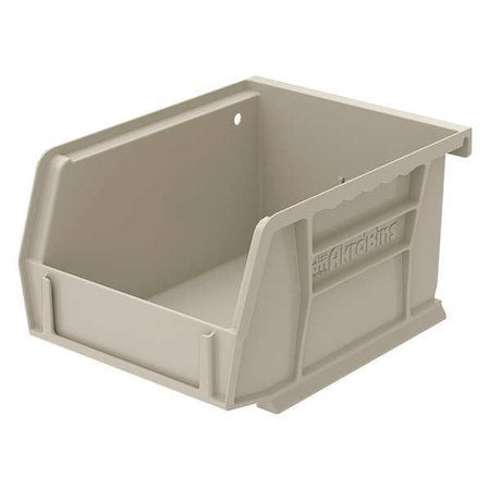Hang & Stack Storage Bin, Plastic, Stone, 3 in H, 4 1/8 in W, 5 3/8 in L