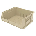 Hang & Stack Storage Bin, Plastic, Beige, 7 in H, 16 1/2 in W, 14 3/4 in L