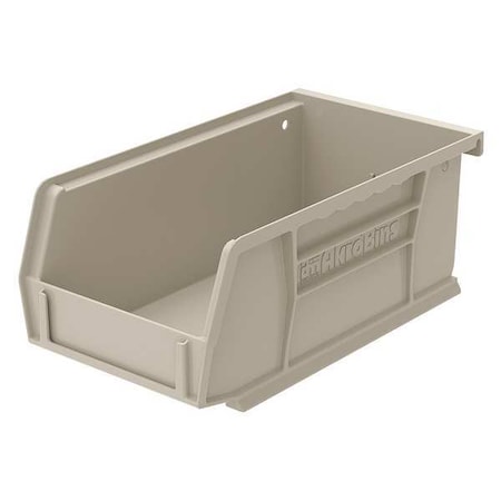 Hang & Stack Storage Bin, Plastic, Beige, 3 in H, 4 1/8 in W, 7 3/8 in L