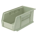 Hang & Stack Storage Bin, Plastic, Beige, 5 in H, 5 1/2 in W, 10 7/8 in L
