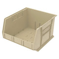 Hang & Stack Storage Bin, Plastic, Beige, 11 in H, 16 1/2 in W, 18 in L