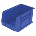 Hang & Stack Storage Bin, Plastic, Blue, 10 in H, 11 in W, 18 in L