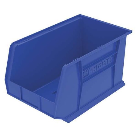 Hang & Stack Storage Bin, Plastic, Blue, 10 in H, 11 in W, 18 in L