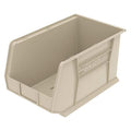 Hang & Stack Storage Bin, Plastic, Beige, 10 in H, 11 in W, 18 in L