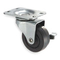 Swivel Plate Cstr, Rbbr, 3 in, 100 lb, Dlrin