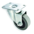 Swivel Plate Caster, Rubber, 3 in, 200 lb, C