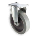 Rigid Plate Caster, Rubber, 5 in., 325 lb.