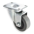 Swivel Plate Caster, Rubber, 4 in., 250 lb.