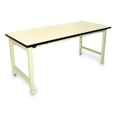 Bolted Workbenches, Laminate, 60" W, 30" to 36" Height, 5000 lb., Straight