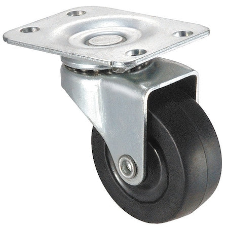 Swivl Plat Castr, Rubbr, 2-1/2 in, 175 lb, C