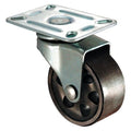 Swivel Plate Caster, Cast Iron, 3 in, 250 lb, Gry