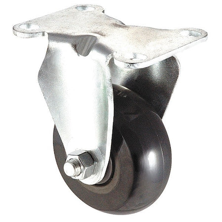 Rigid Plate Caster, Poly, 4 in., 350 lb.