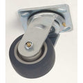 Swivel Plate Caster, Therm Rubber, 4 in, 350 lb