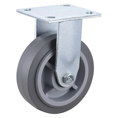 Rigd Plat Castr, Therm Rubber, 6 in, 450 lb