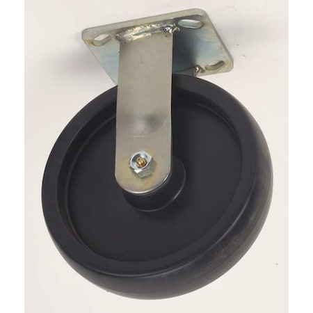 Rgd Plat Caster, Polyolefin, 8 in., 900 lb.