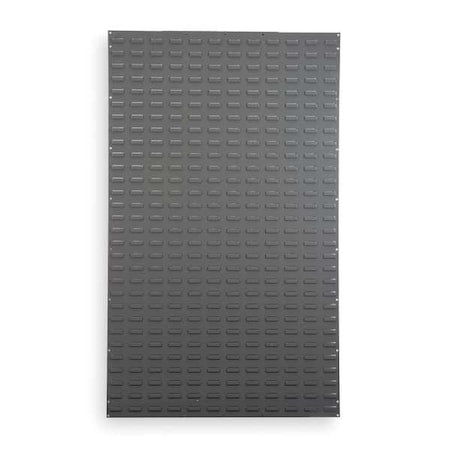 Steel Louvered Panel, 5/16 in D x 61 in H x 36 in W, Gray