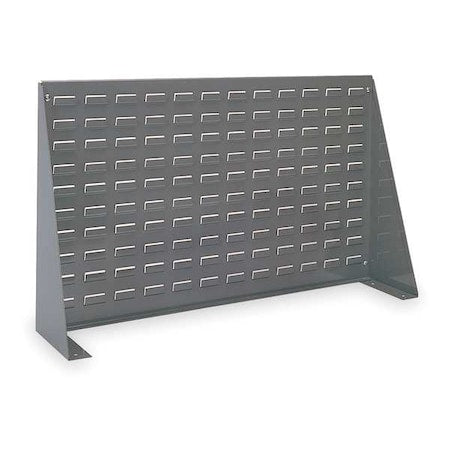 Steel Louvered Bench Rack, 8 in D x 20 in H x 36 in W, Gray
