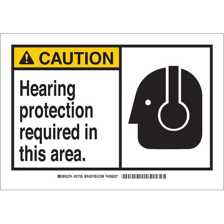 Caution Sign, 5 x 3-1/2 In., Polyester