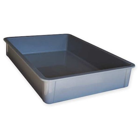 Stackable Storage Container, 7.1 gal, 25-3/4 in L x 17-3/4 in W x 4-1/2 in H, Gray