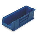 Storage Bin, Polypropylene/Polyethylene, Blue, 7 in H, 8 1/4 in W, 29 7/8 in L