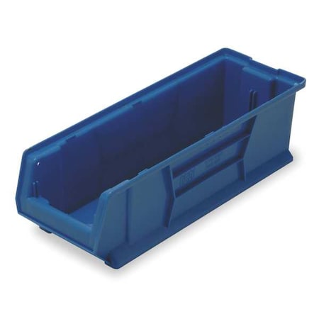 Storage Bin, Polypropylene/Polyethylene, Blue, 7 in H, 8 1/4 in W, 29 7/8 in L