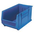 Storage Bin, Polypropylene/Polyethylene, Blue, 15 in H, 16 1/2 in W, 29 7/8 in L