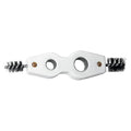 Fitting Brush, 5 in L Handle, 1 in L Brush, Silver, Polypropylene, 8 in L Overall