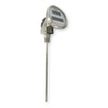 Digital solar-powered bimetal thermometer, range -58 to 302 Degrees F, 24"" stem.
