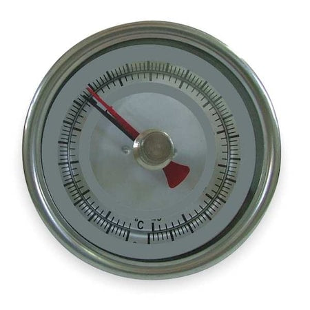 Maximum/minimum bimetal thermometer, range 150 to 750 Degrees F, 6"" stem.