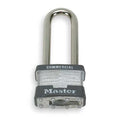 Padlock, Keyed Alike, Long Shackle, Rectangular Steel Body, Steel Shackle, 3/4 in W