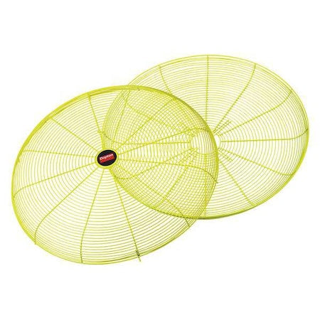 Fan Guard For 30 in Blade Dia, Polyester Powder Coated, Steel, Yellow, Mounting 2-3/4 in x 4-1/2 in