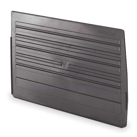 Plastic Divider, Black, 16 3/4 in L, 1/4 in H