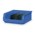 Storage Bin, Polyethylene, Blue, 5 7/8 in H, 12 3/8 in W, 19 3/4 in L