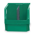 Storage Bin, Polyethylene, Green, 11 7/8 in H, 12 3/8 in W, 19 3/4 in L