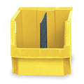 Storage Bin, Polyethylene, Yellow, 11 7/8 in H, 12 3/8 in W, 19 3/4 in L