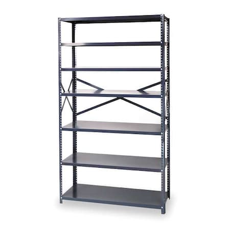 Metal Shelving Unit, 18"D x 42"W x 75"H, 8 Shelves, Steel