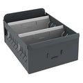 Drawer Storage Bin, Steel, Gray, 4 1/2 in H, 8 1/4 in W, 11 in L