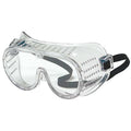Safety Goggles, Clear Lens, Uncoated, Direct Vented, Elastic Strap, Dielectric