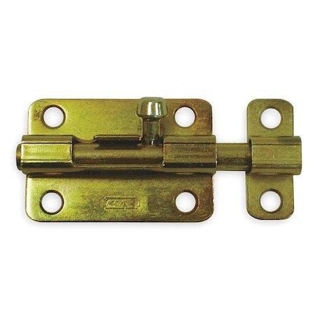 Barrel Slide Bolt, Yellow Zinc, 3 In. L