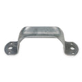 Heavy Duty Door Pull, Steel, 7 3/4 In L, Galv., Unthr. Holes
