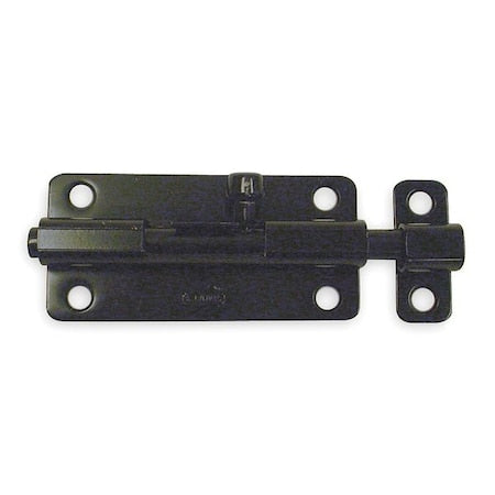 Slide Barrel Bolt, Black, 4 In