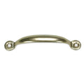 Door Pull, Steel, 4 7/8 In L, Matte, Unthr. Through Holes